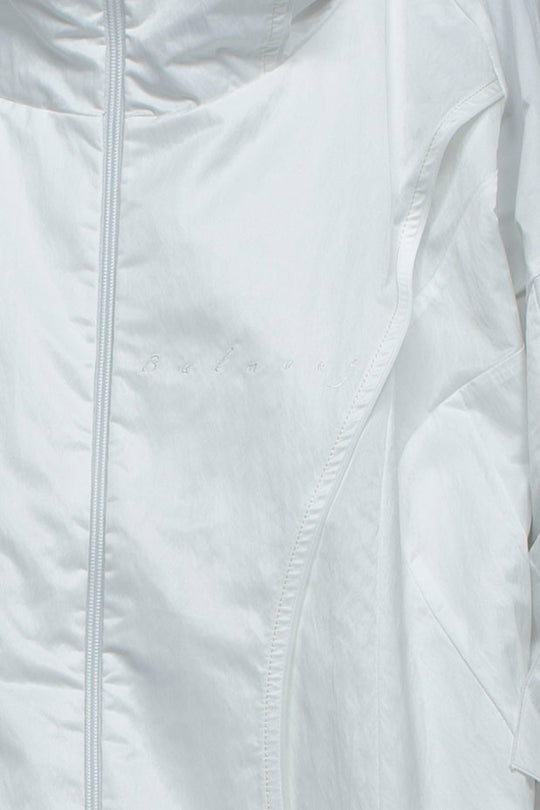 重ねハイネックビッグパーカー WHITE M