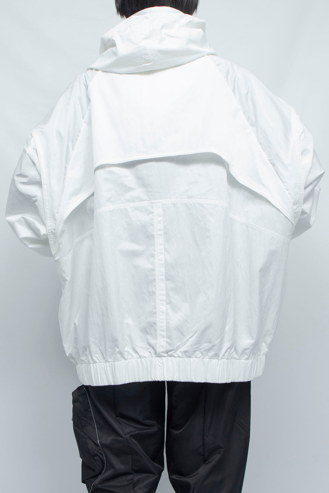 重ねハイネックビッグパーカー WHITE M