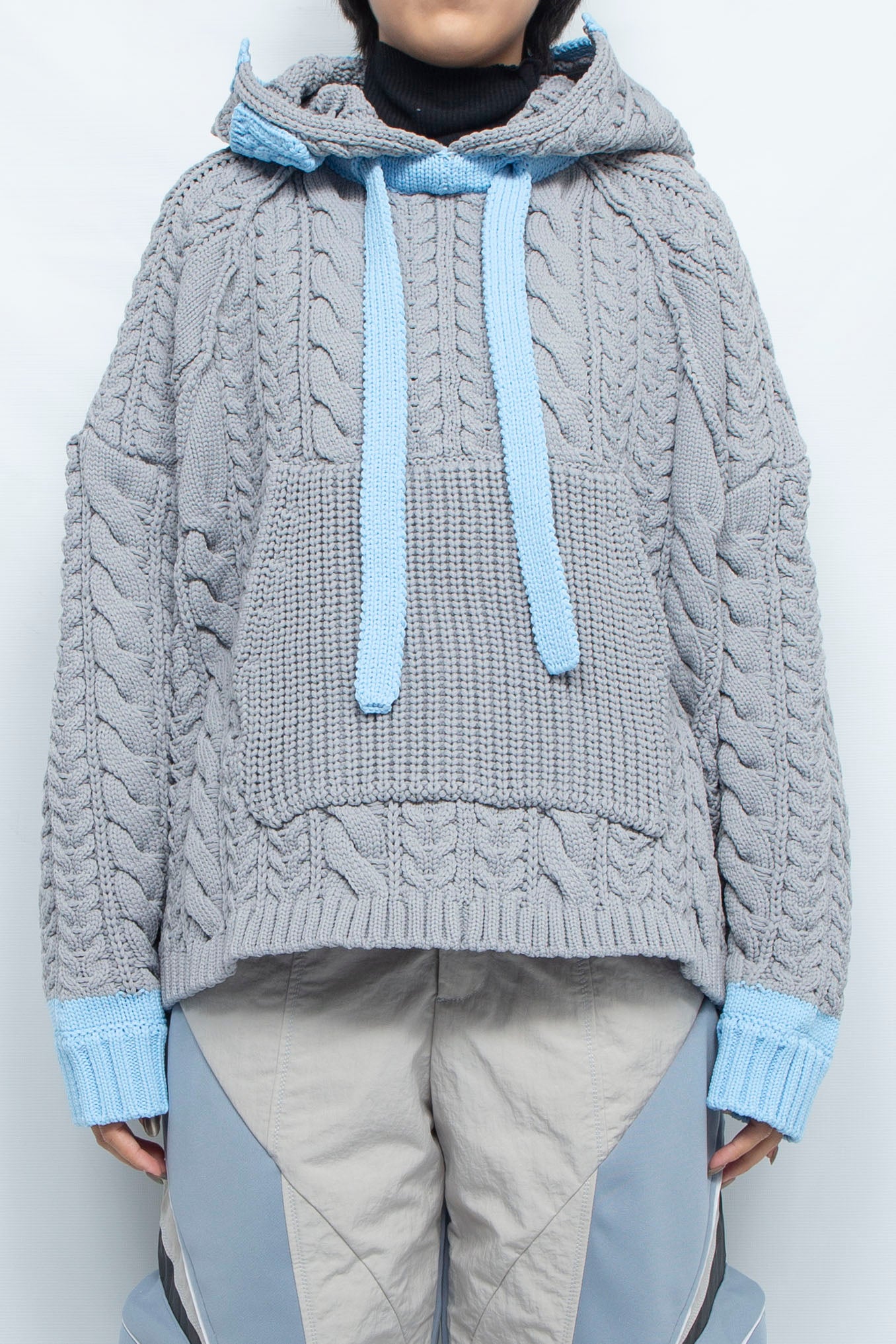 ケーブルニットビッグパーカー GRAY / BALMUNG（バルムング