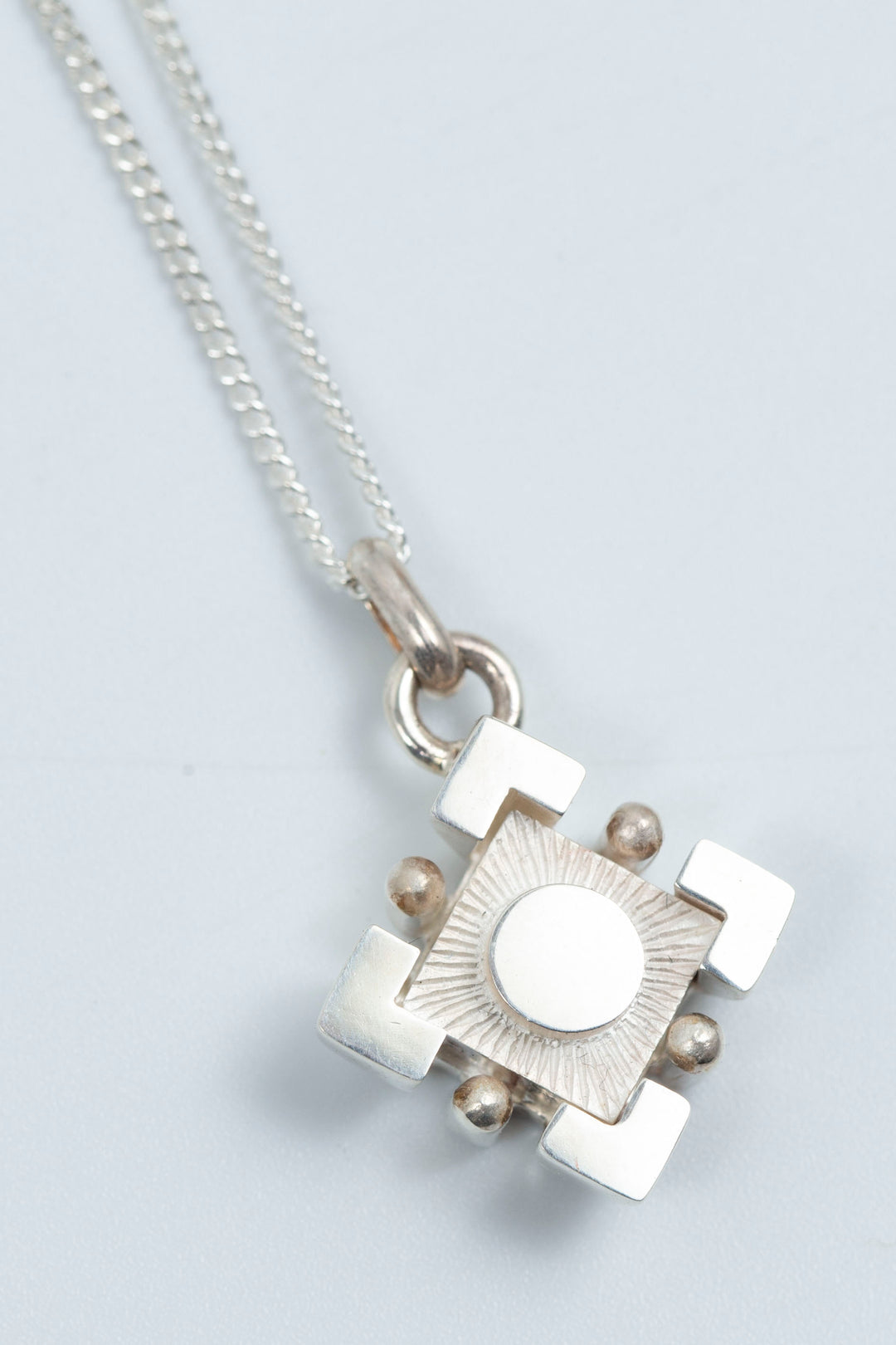 Rhombus silverblock Necklace