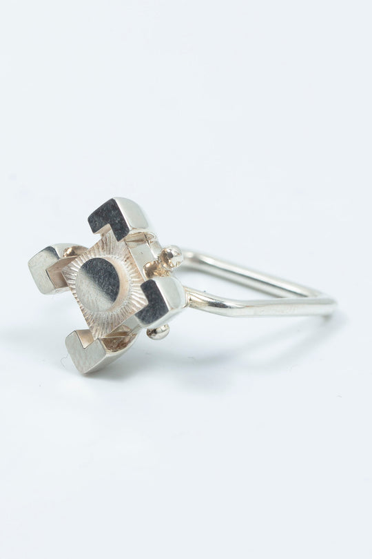 Rhombus silverblock 002 Ring