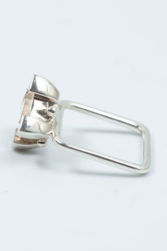 Rhombus silverblock 002 Ring