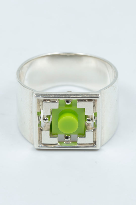 Big colorblock Signet ring