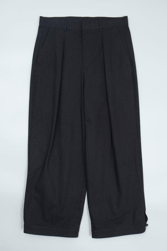 Tuck pants Black