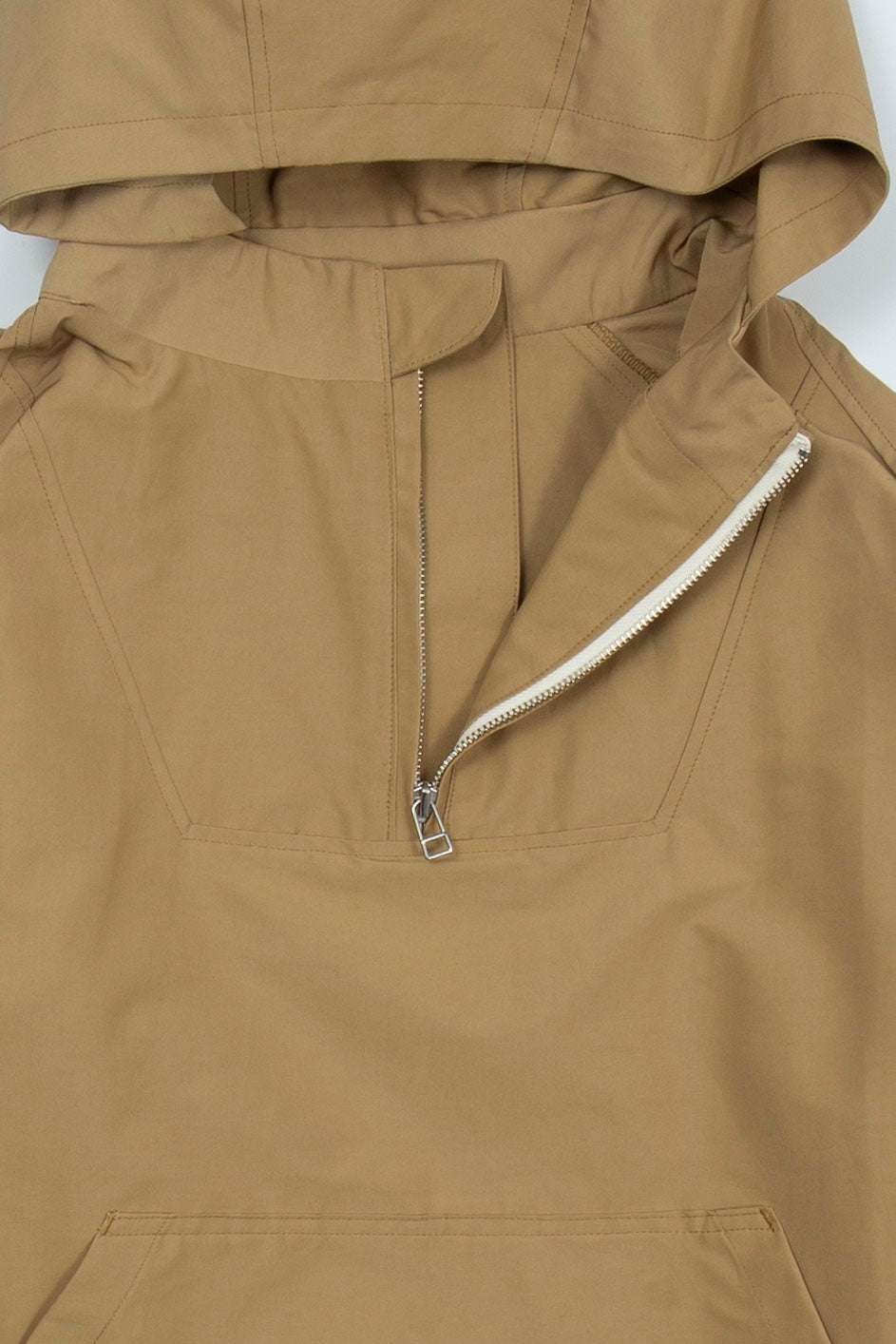 Nylon hoodie  Beige