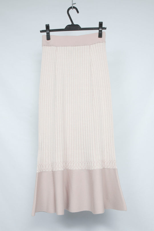 Create Clair knit skirt light beige