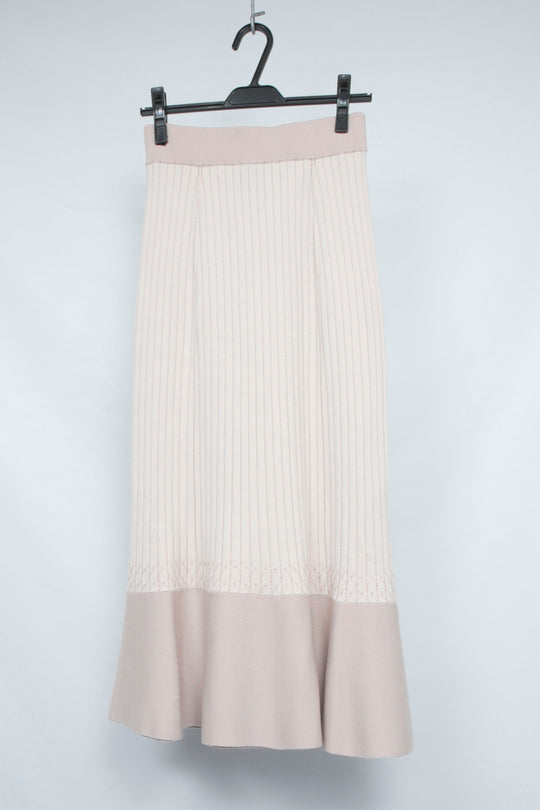 Create Clair knit skirt light beige