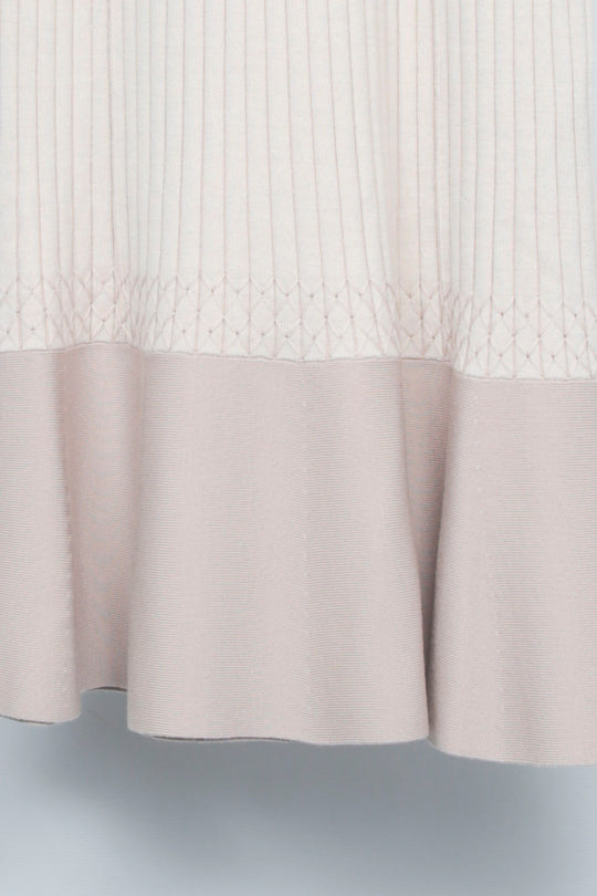 Create Clair knit skirt light beige