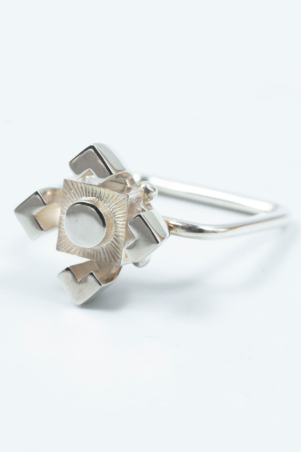 Rhombus silverblock 001 Ring