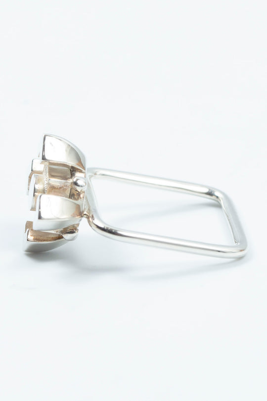 Rhombus silverblock 001 Ring