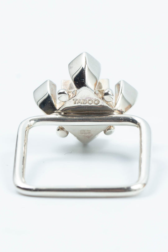 Rhombus silverblock 001 Ring