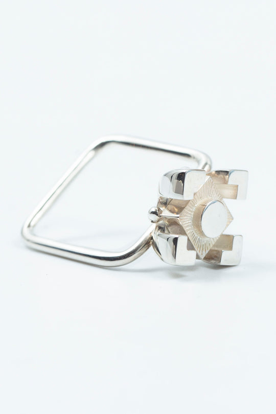 Rhombus silverblock 001 Ring