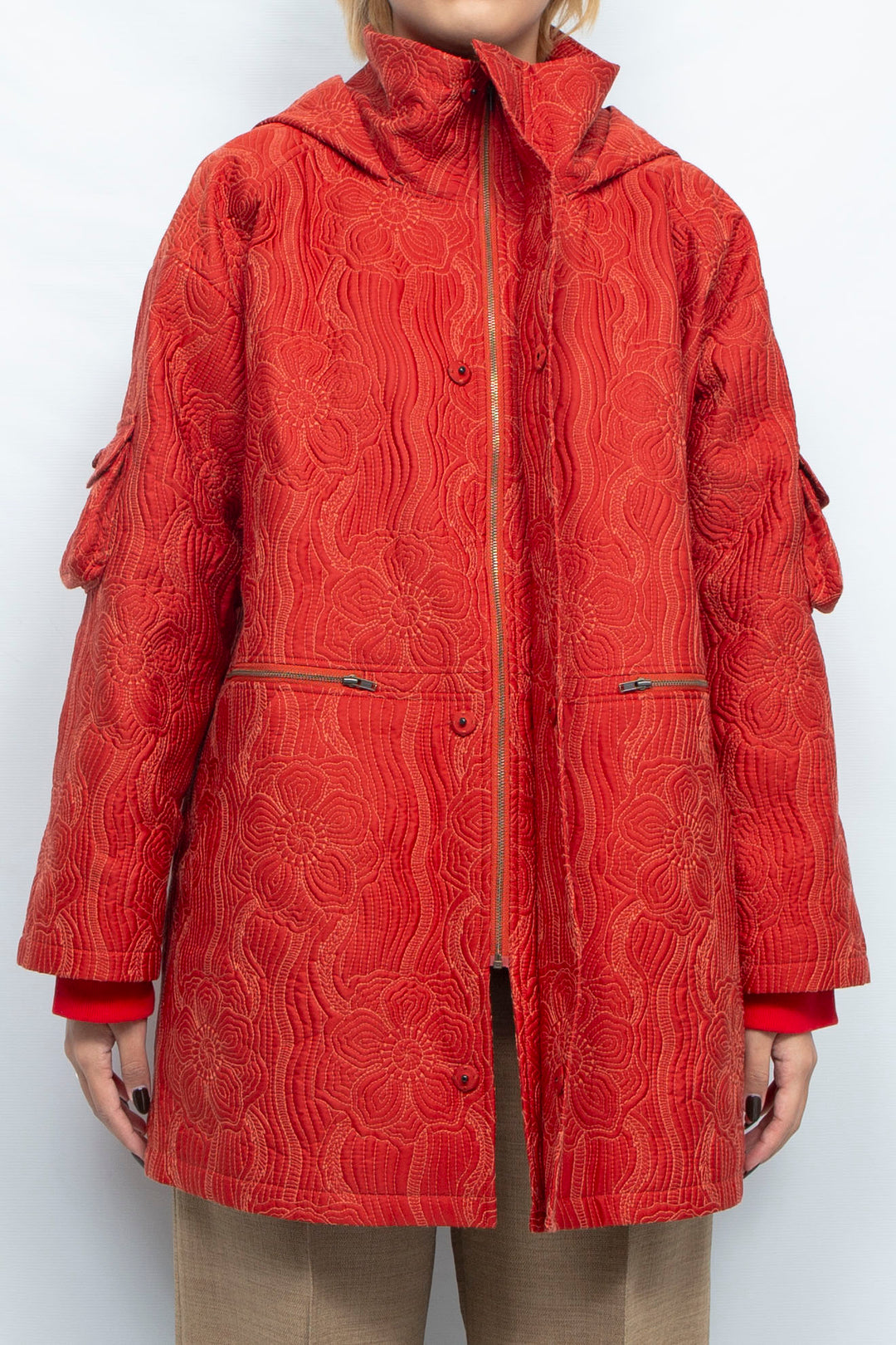 Anemone quilted jacket RED