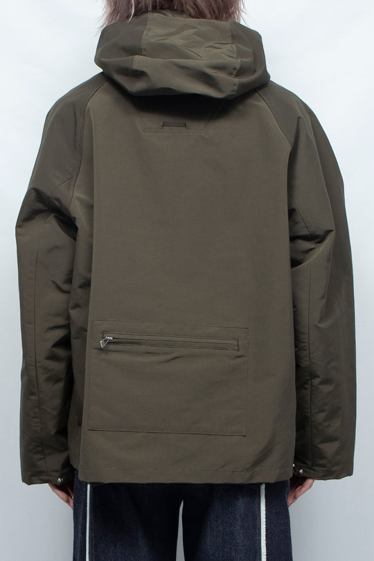 Nylon hoodie Khaki