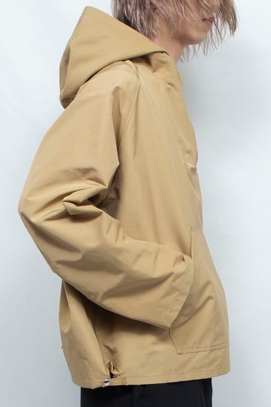 Nylon hoodie  Beige