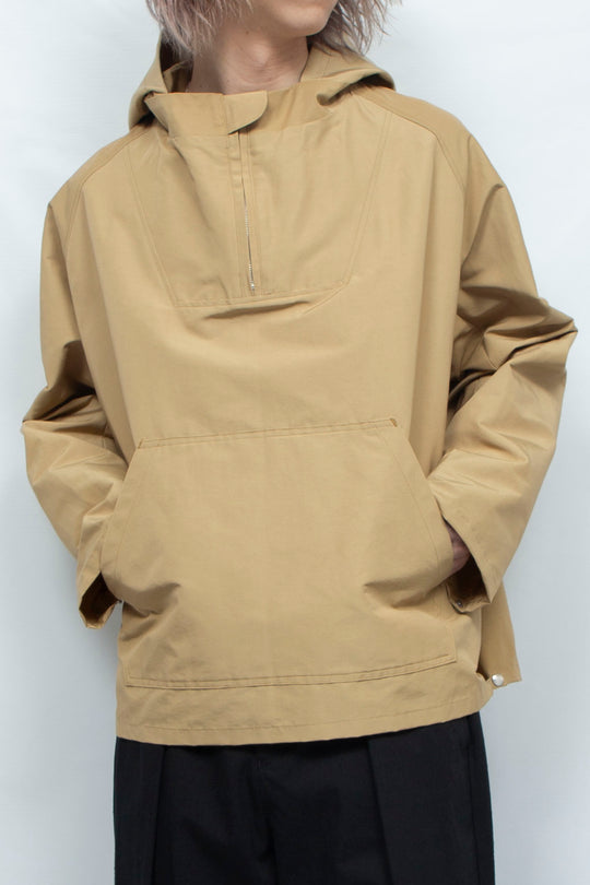 Nylon hoodie  Beige