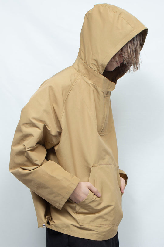 Nylon hoodie  Beige