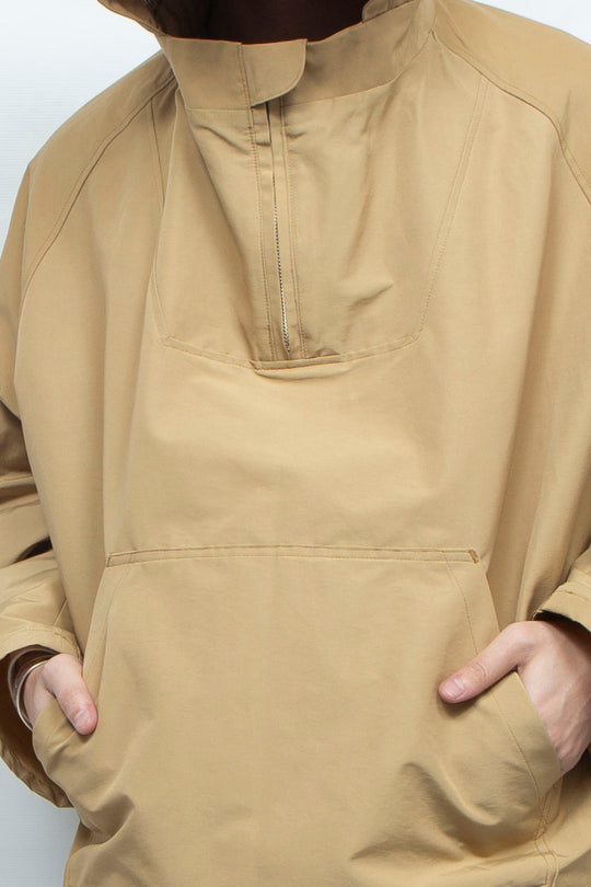 Nylon hoodie  Beige