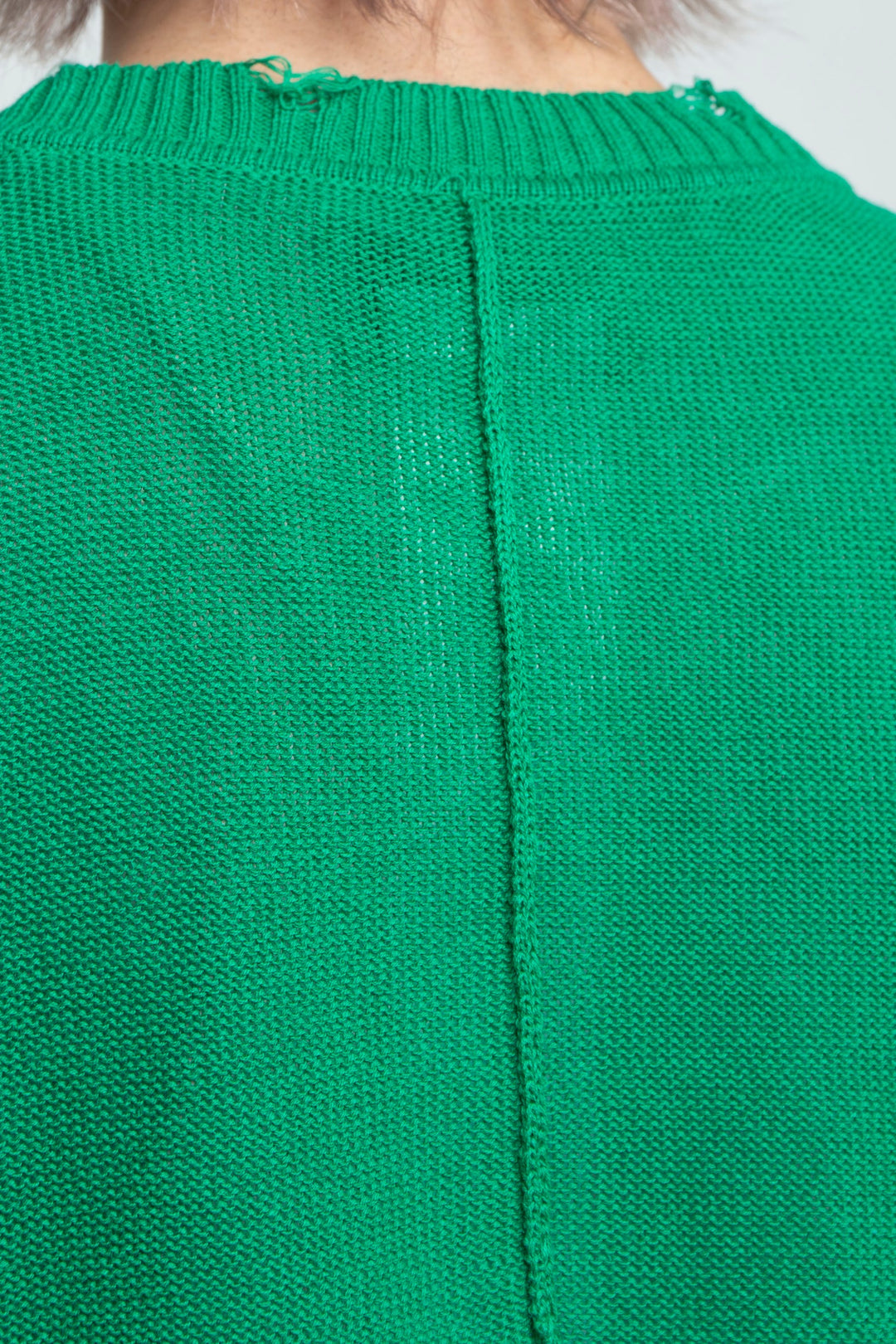 Hand Stitched Crashed Summer Knit GREEN