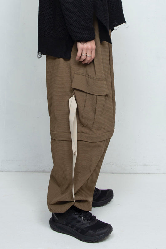 Detachable Wide Cargo Pants OLIVE