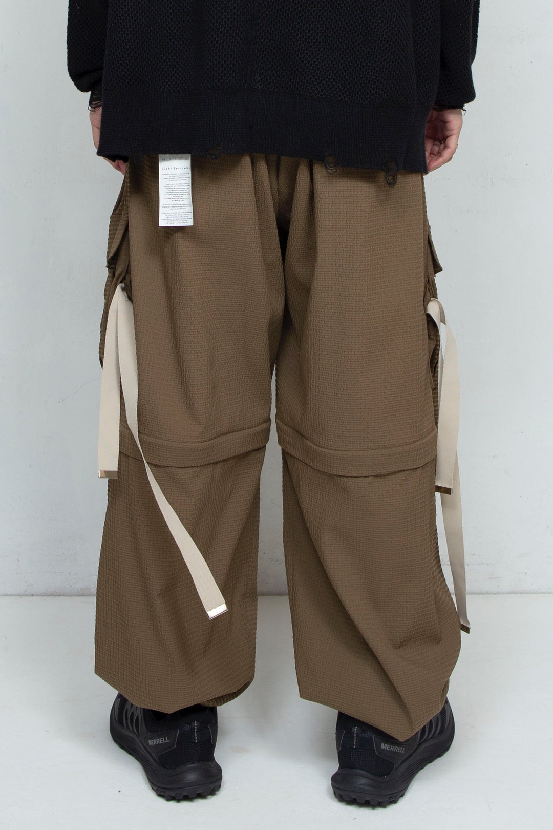 Detachable Wide Cargo Pants OLIVE