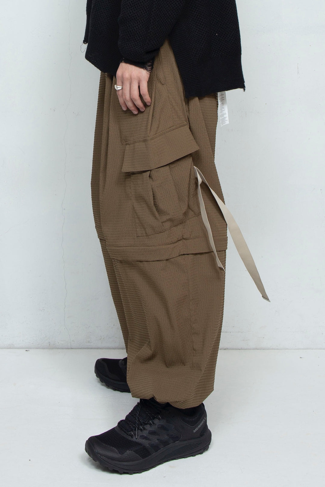 Detachable Wide Cargo Pants OLIVE