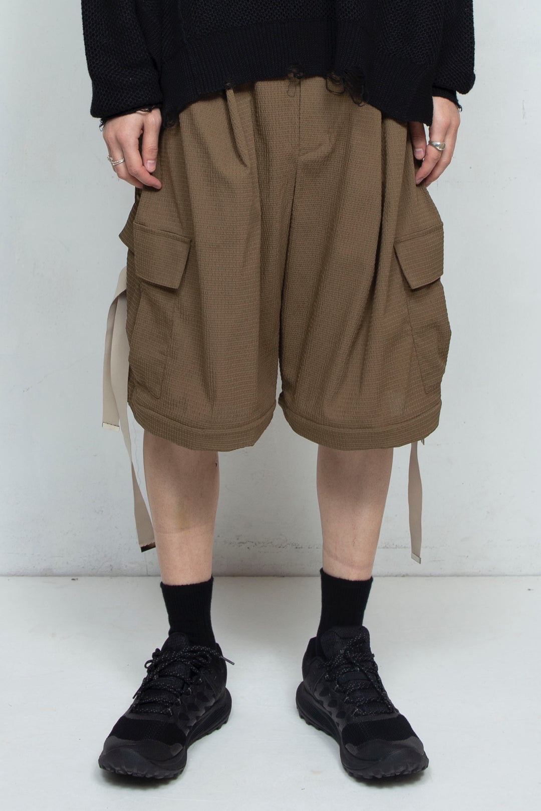 Detachable Wide Cargo Pants OLIVE