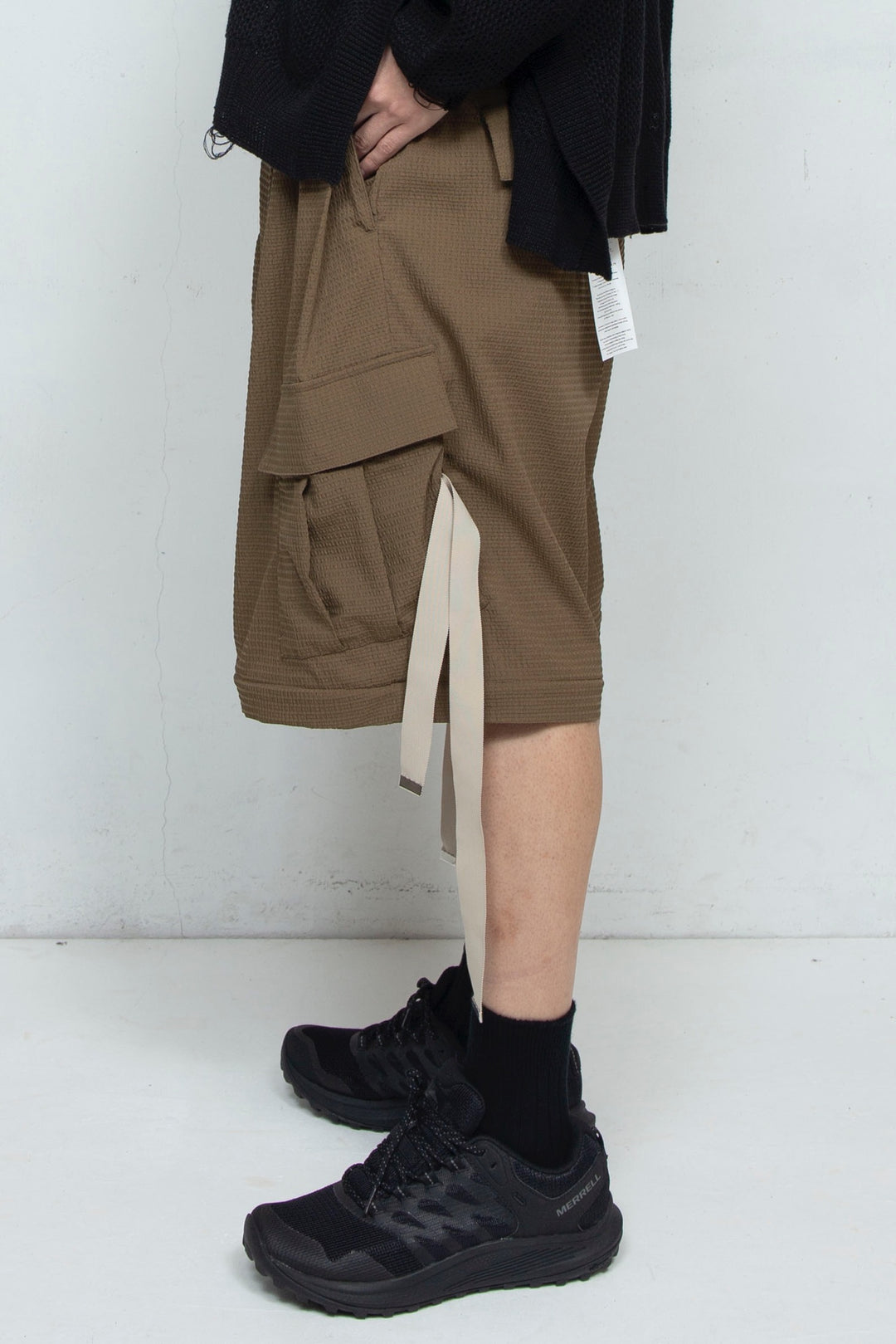 Detachable Wide Cargo Pants OLIVE