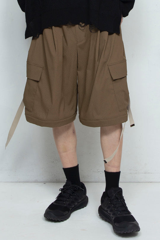 Detachable Wide Cargo Pants OLIVE