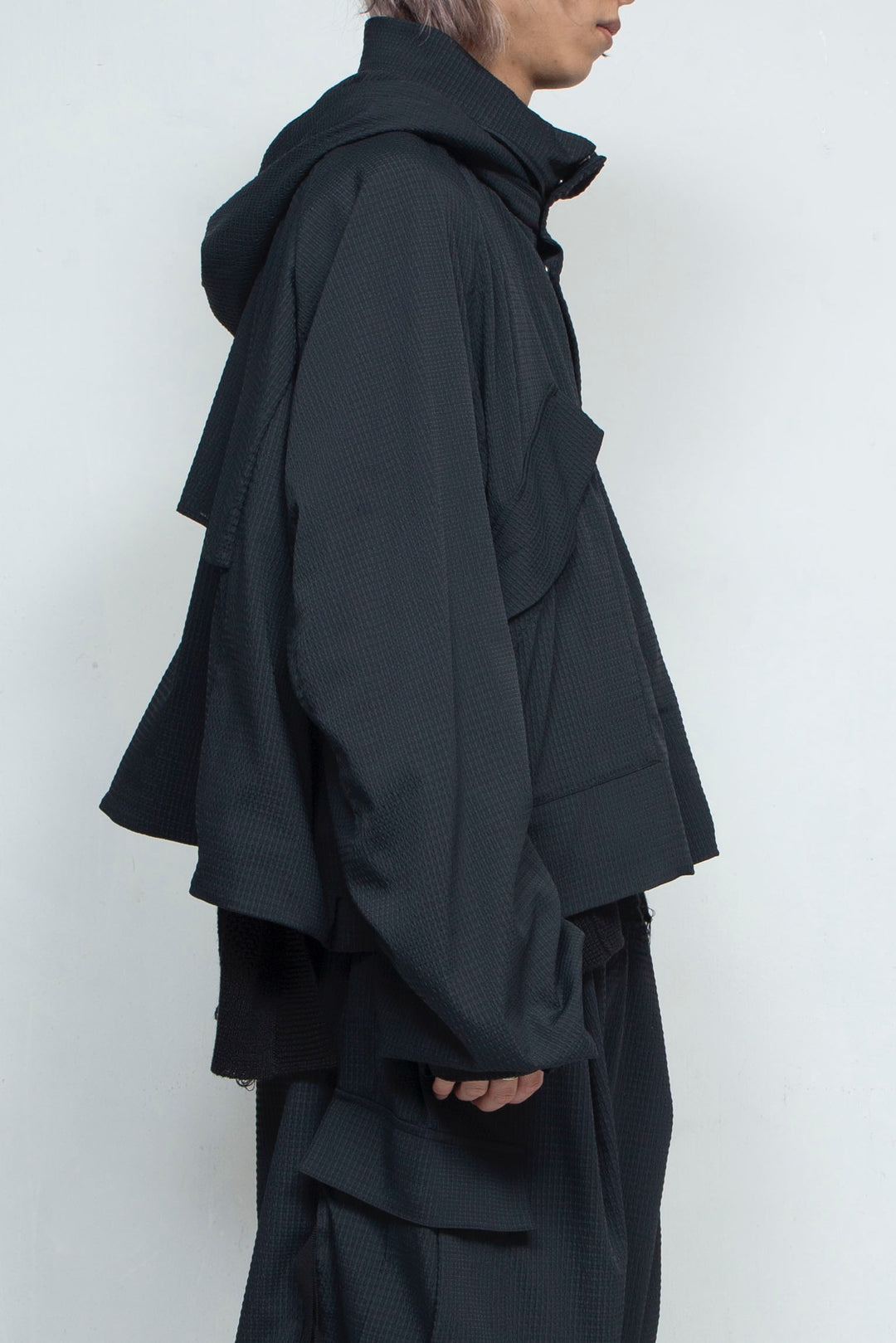 Cropped Hood Blouson BLACK