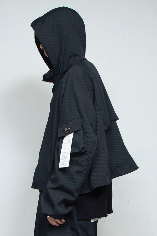 Cropped Hood Blouson BLACK