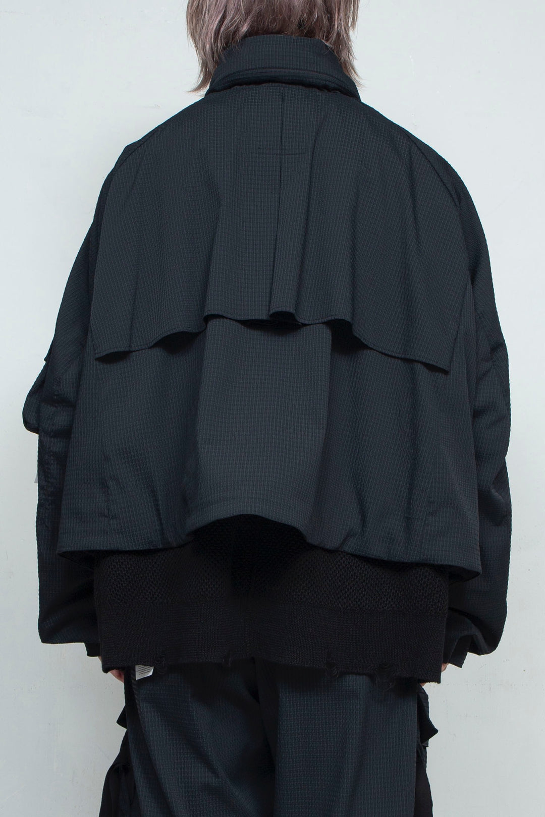 Cropped Hood Blouson BLACK