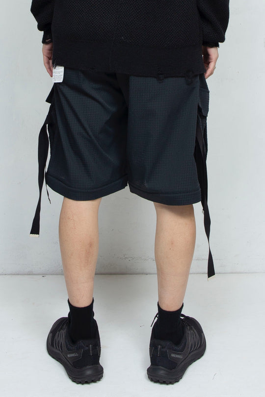 Detachable Wide Cargo Pants BLACK