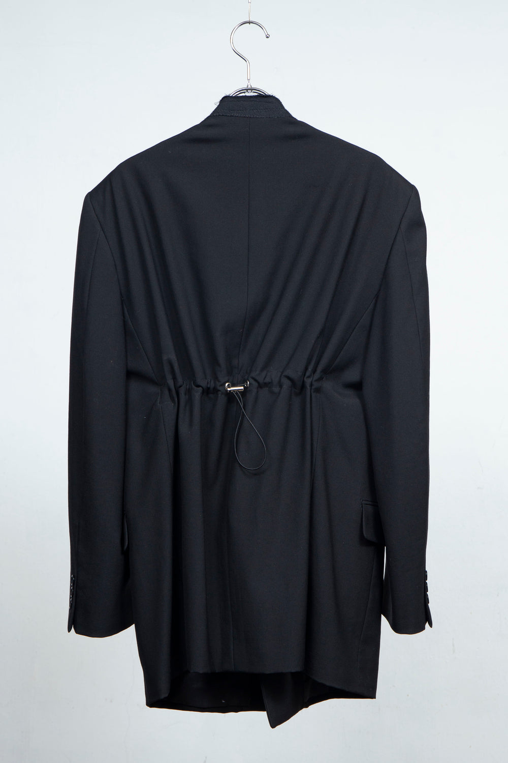 COLLARLESS ADJUSTABLE JACKET BLACK