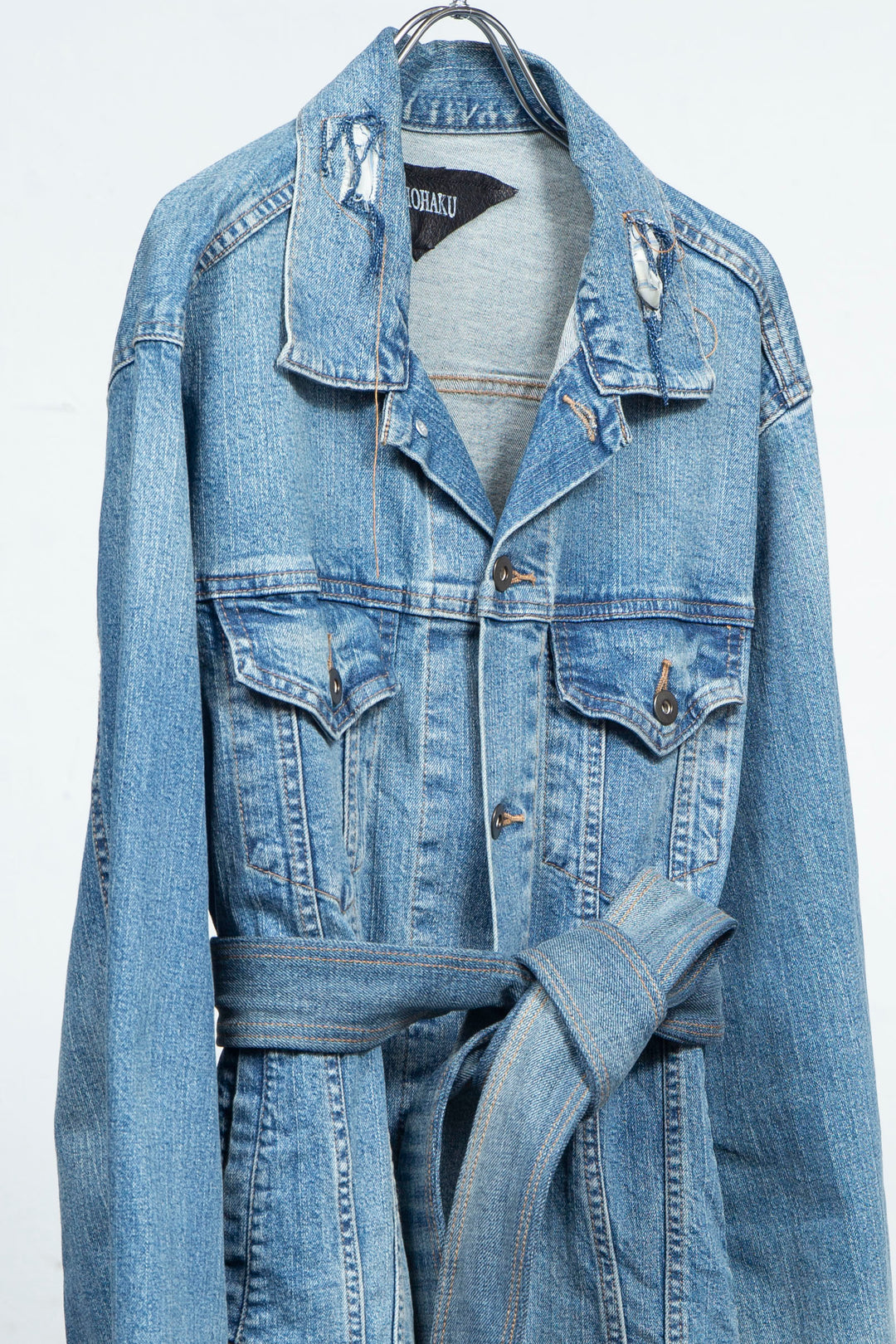 BELTED DENIM JACKET