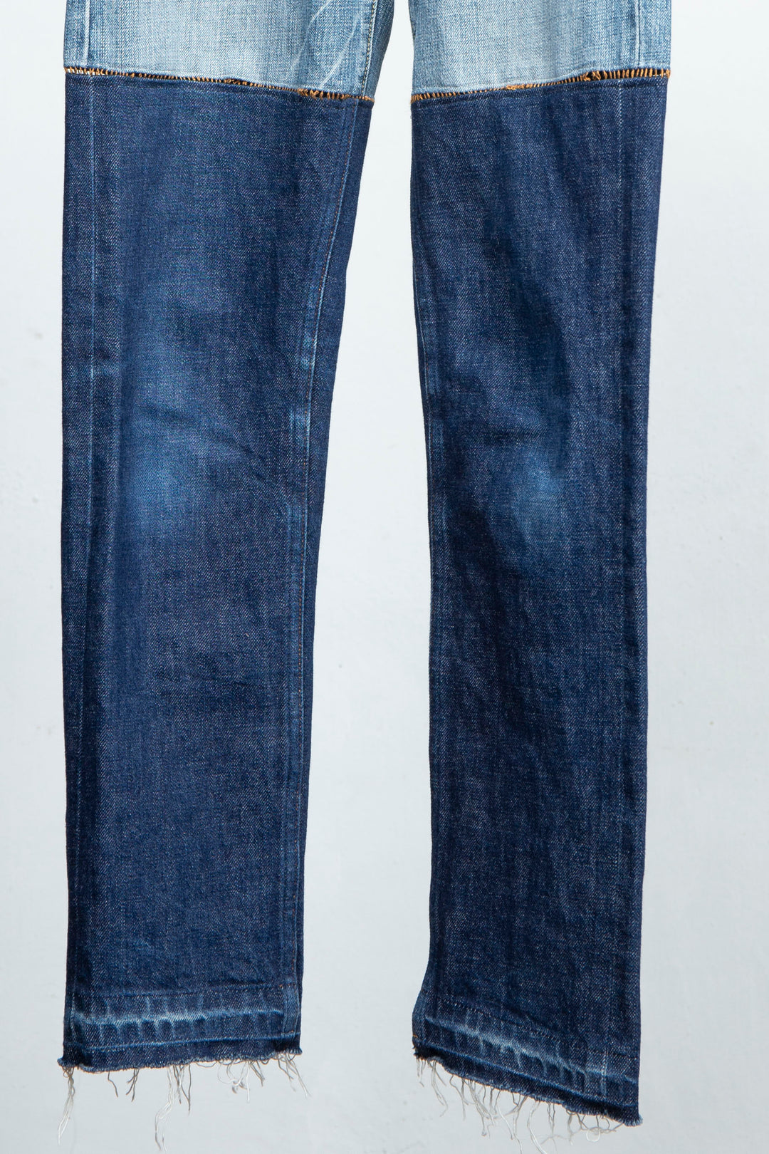 BICOLOR DENIM PANTS