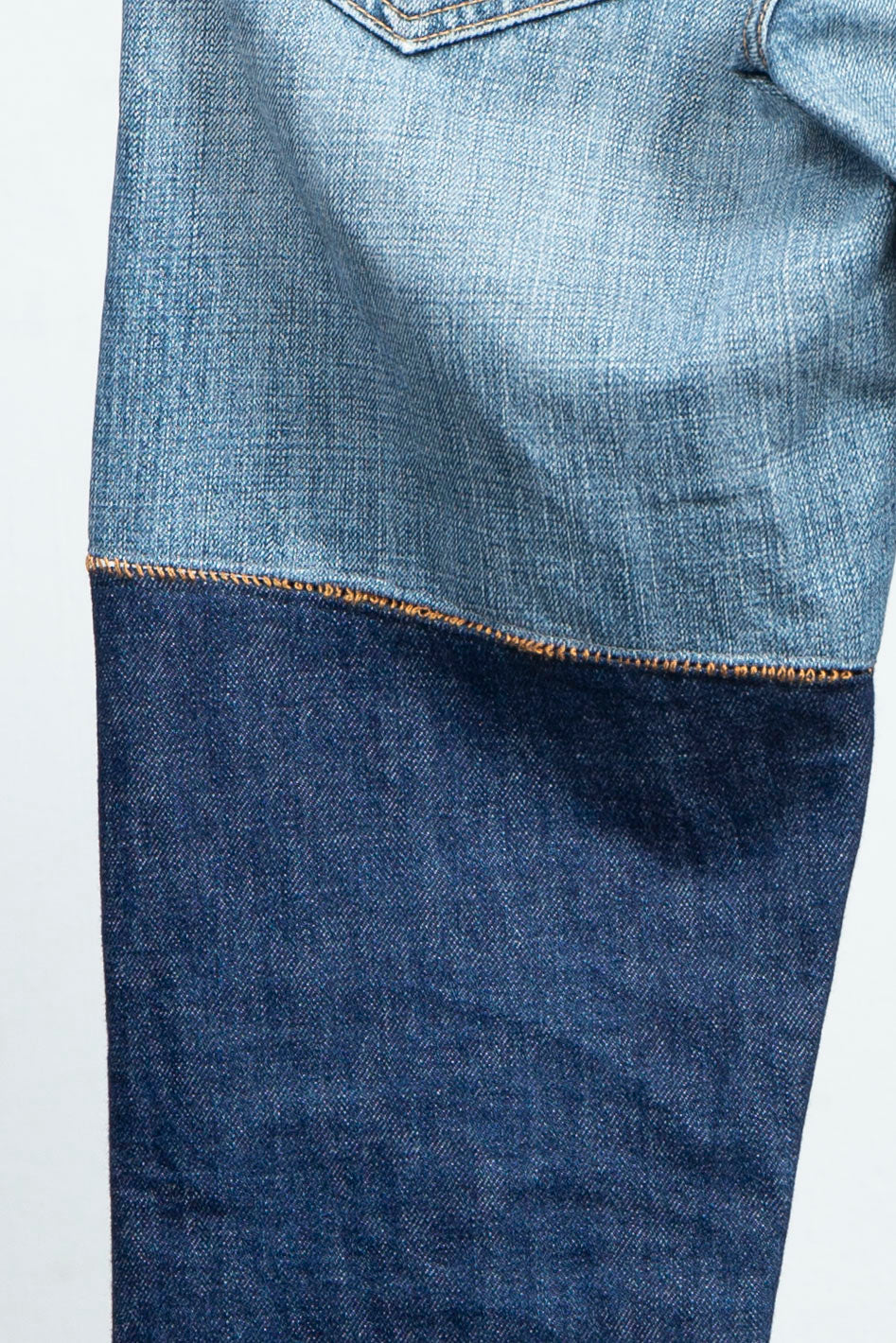 BICOLOR DENIM PANTS