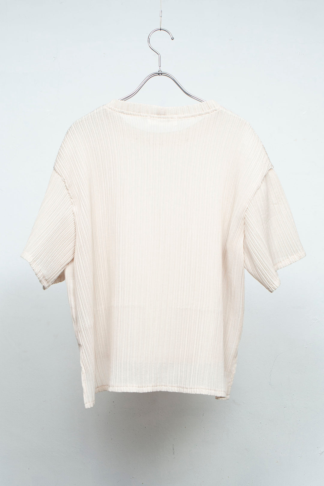 Pleats-like T-shirt IVORY