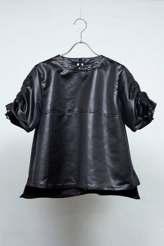 Leather-like tops BLACK