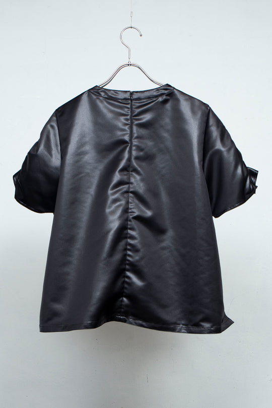 Leather-like tops BLACK