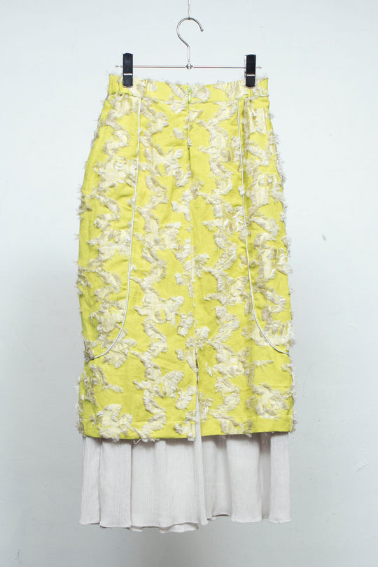 Bloom Jacquard Pencil Skirt LIME