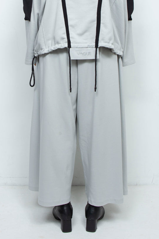 WIDE GREY RIB PANTS