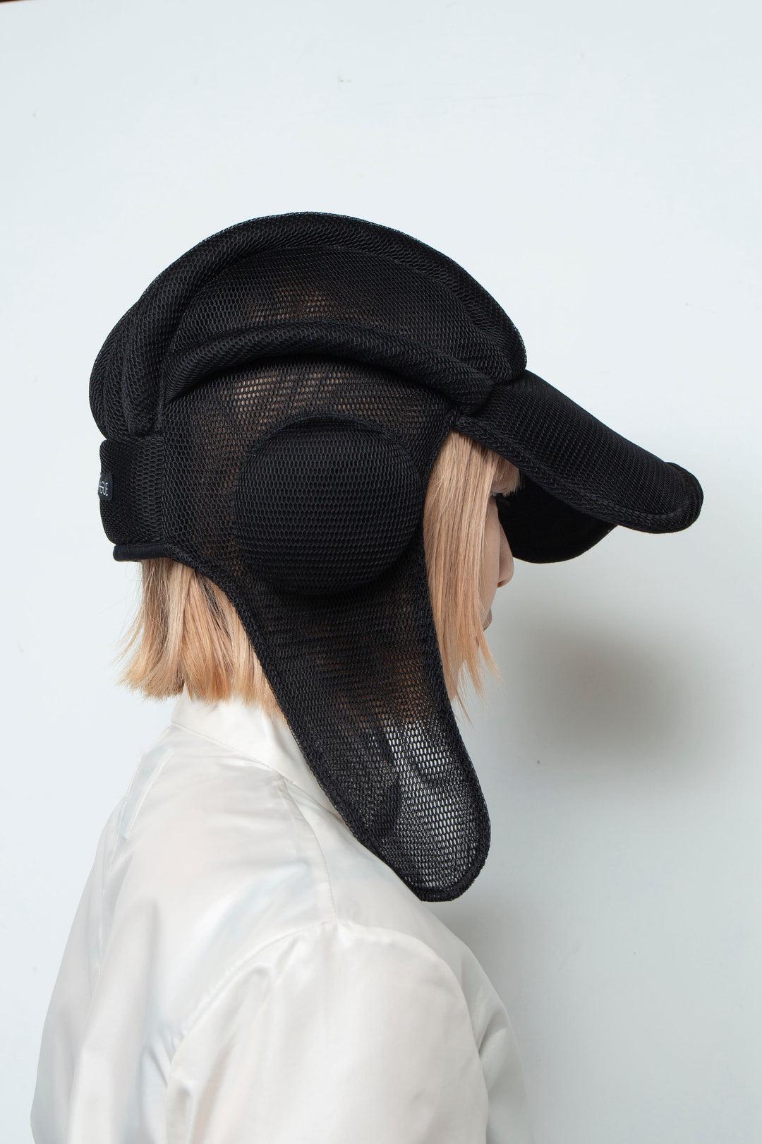 BLACK MESH AVIATOR PILOT CAP