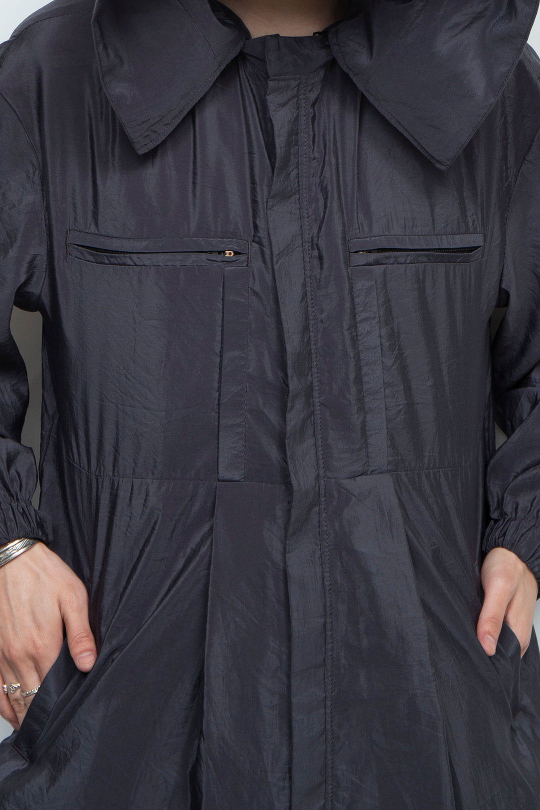 Black Hooded Jumpsuit with Rabbit Ears