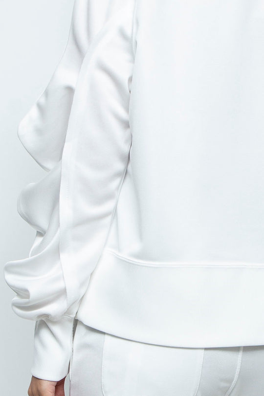 Reebok half zip deformed sweat shirt White