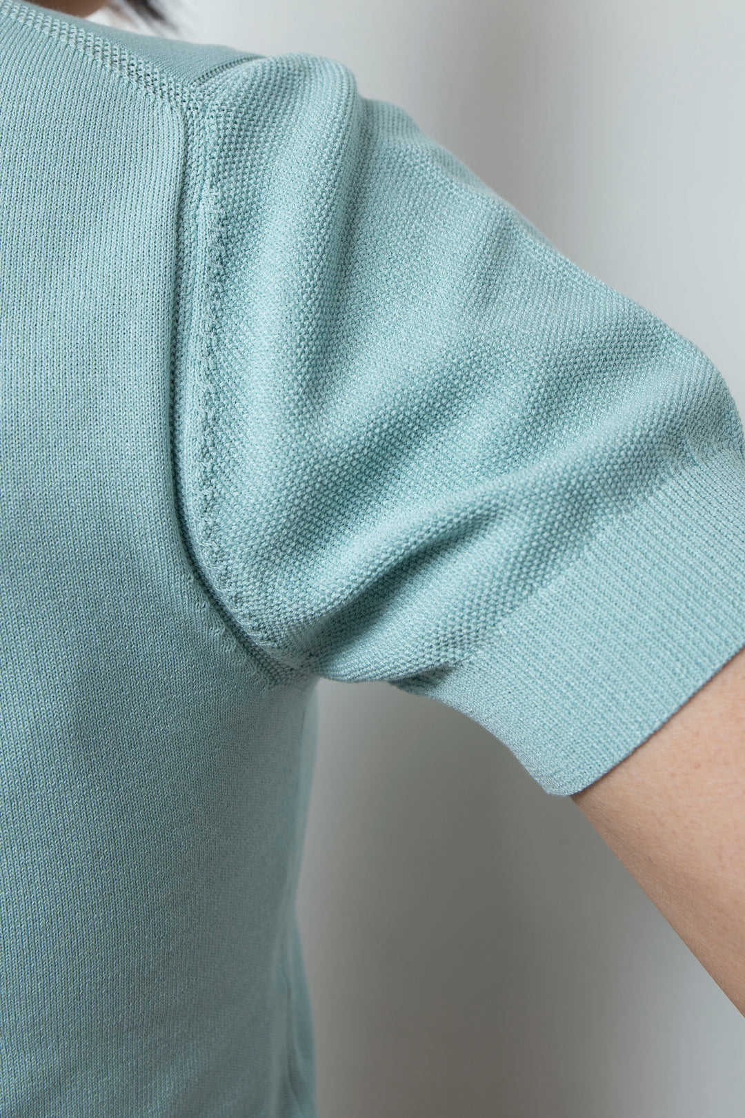 Knit polo shirt Blue