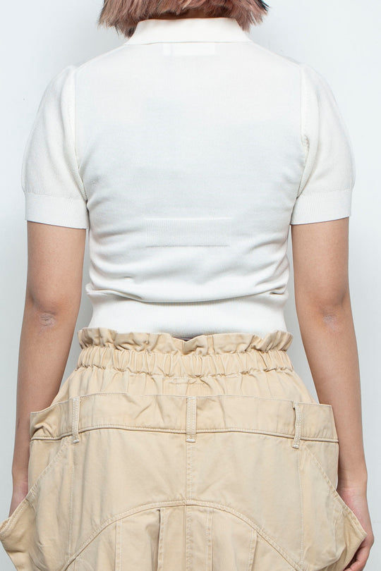 Knit polo shirt Off White