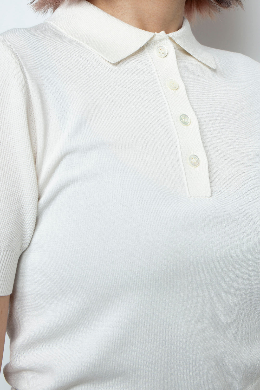 Knit polo shirt Off White
