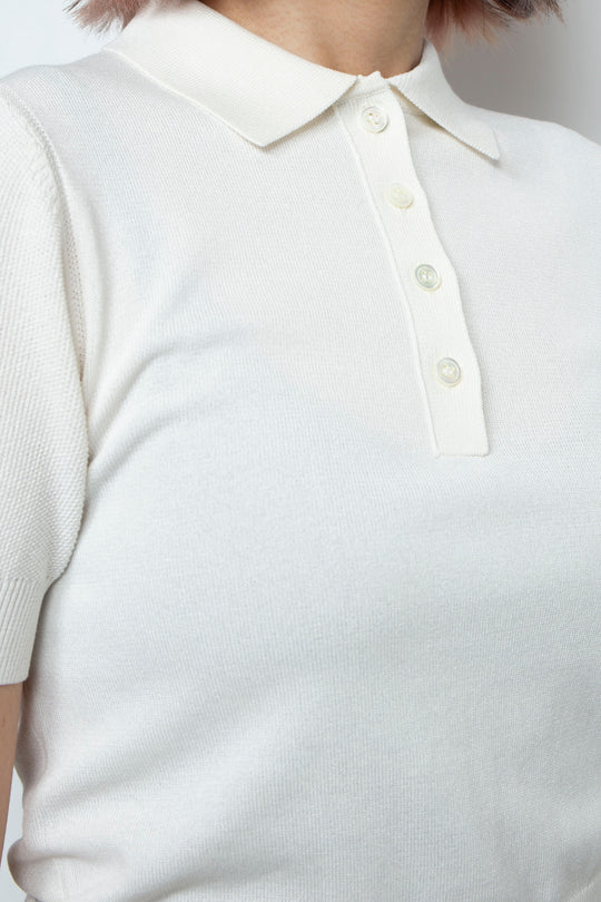Knit polo shirt Off White