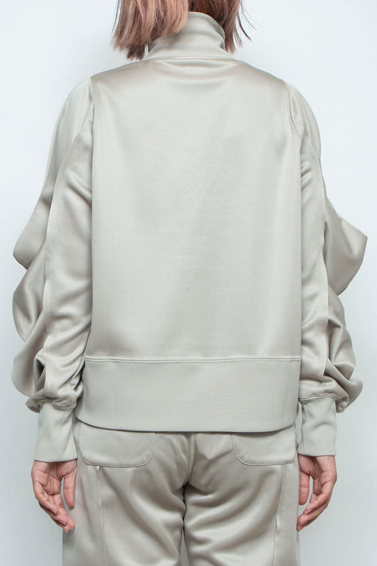 Reebok half zip deformed sweat shirt Greige